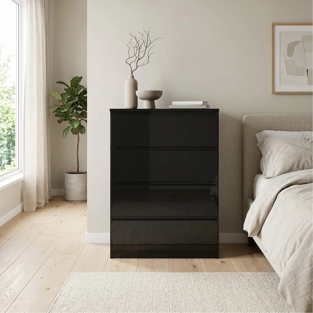 Komoda NUDO 70 cm do Salonu Sypialni Czarny