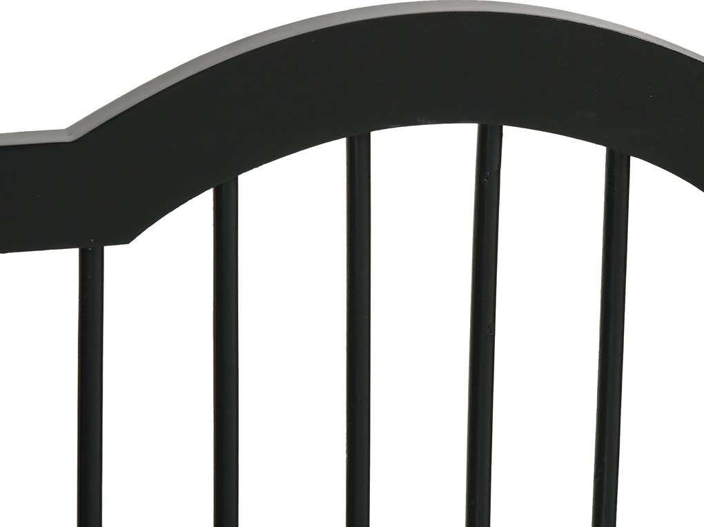 PawHut Bramka ochronna dla psa składana 3-częściowa stabilna MDF czarna 1545x295x61 cm | Aosom PL