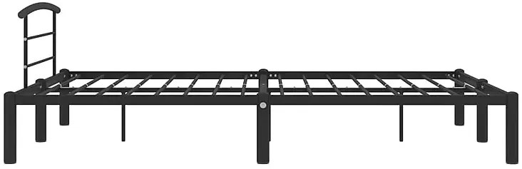 Czarne metalowe łóżko w stylu industrialnym 120x200 cm - Mohn