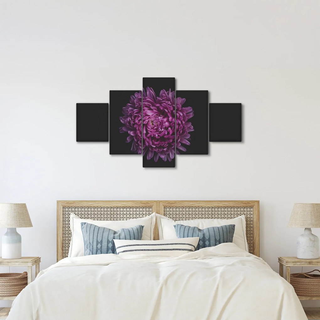 Obraz fioletowego kwiatu (125x70 cm)