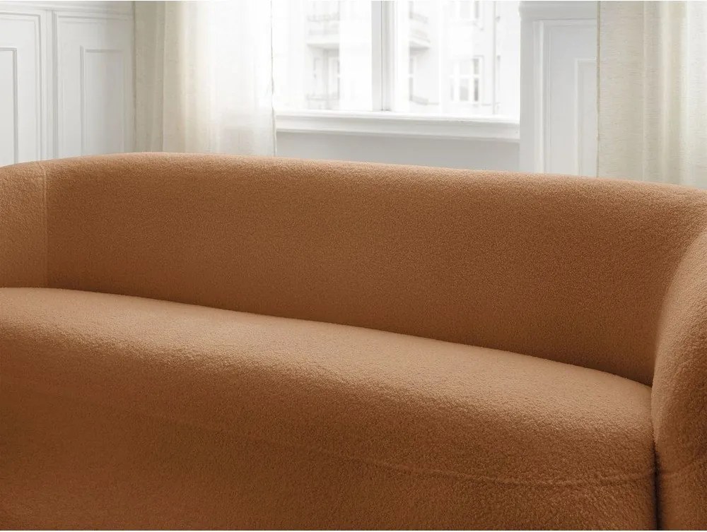Pomarańczowa sofa z materiału bouclé 193 cm Elina – Bobochic Paris