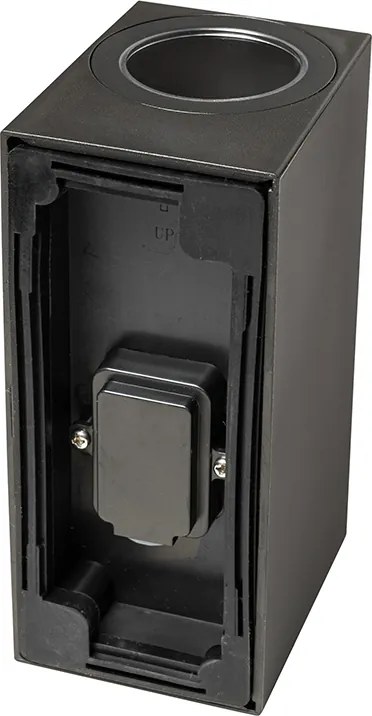 Nowoczesna lampa ścienna zewnętrzna czarna plastikowa 2-światłowa - Baleno