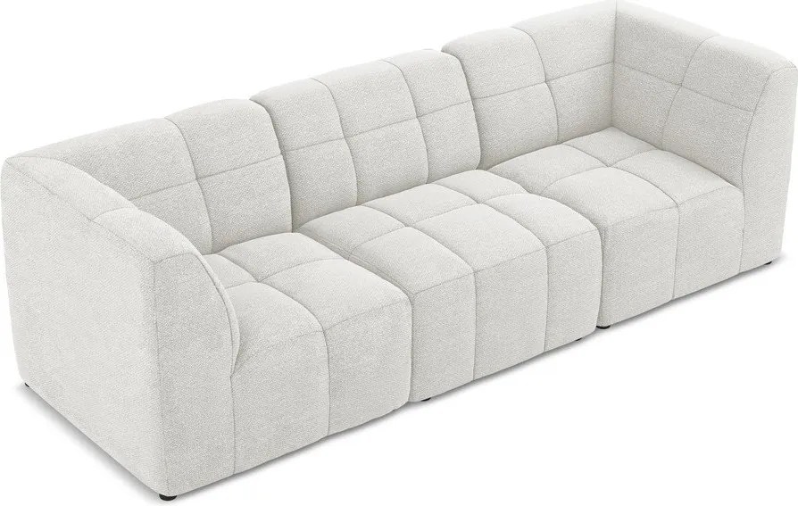 Biała sofa z materiału bouclé 255 cm Aloha – Makamii