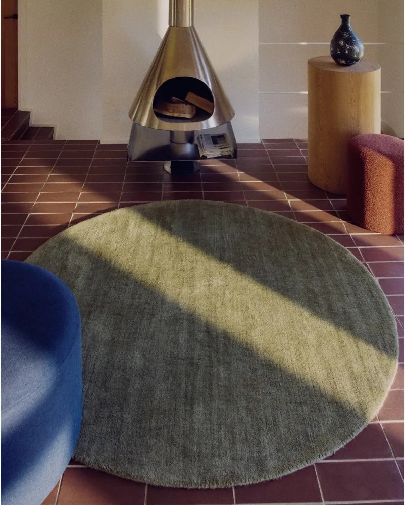 Zielony okrągły dywan ø 200 cm Empuries – Kave Home