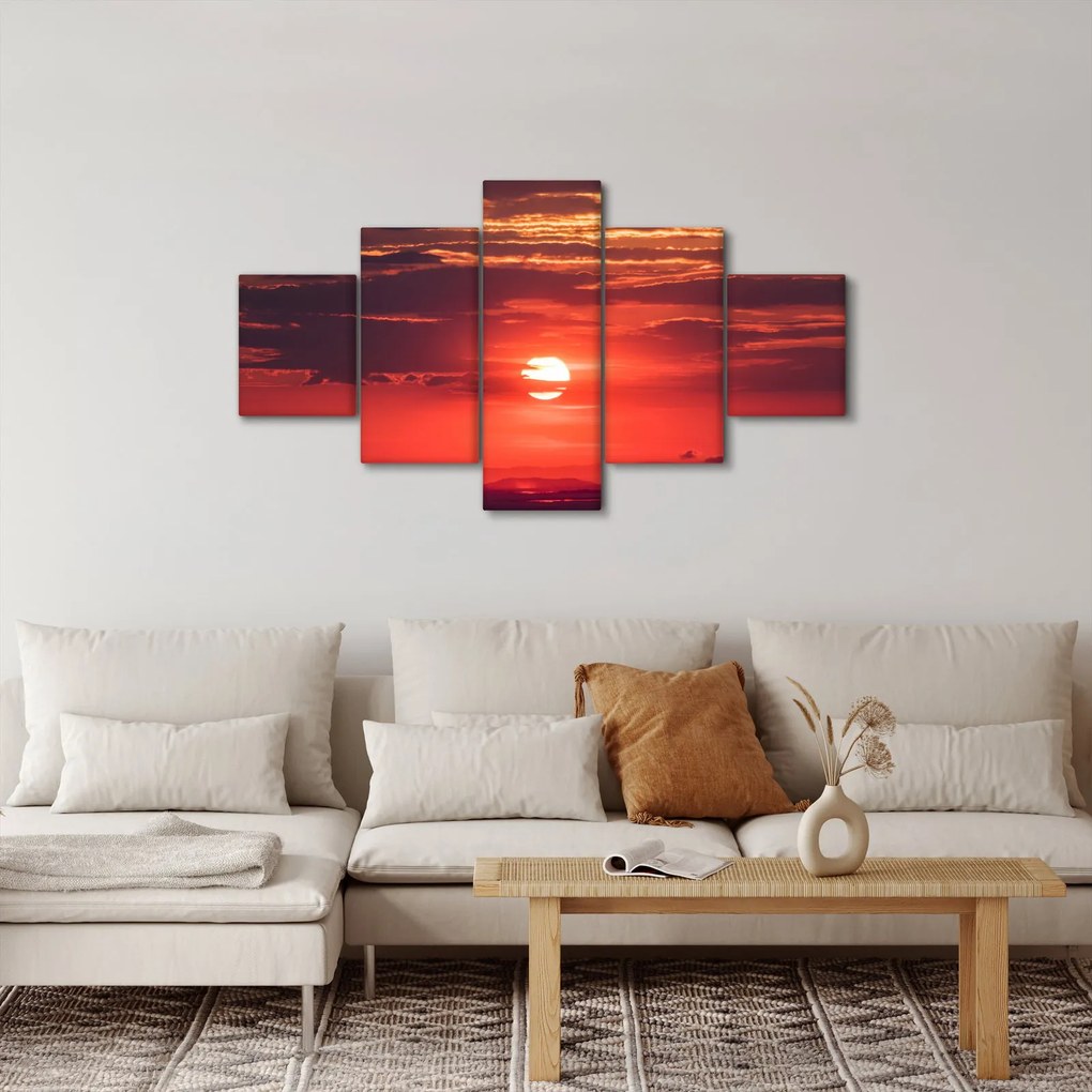 Obraz kolorowego słońca (125x70 cm)