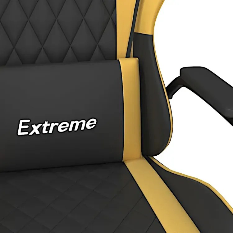 Czarno-złoty fotel gamingowy - Miedziana 3X