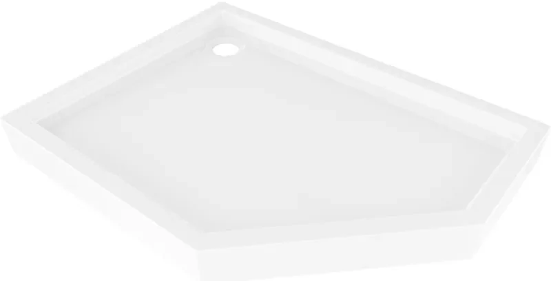 Mexen Flow+ brodzik pięciokątny lewy 100 x 80 cm, biały połysk - 46P108010LH