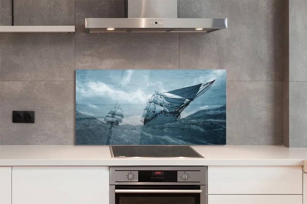 Szklany Panel Statek podczas Sztormu