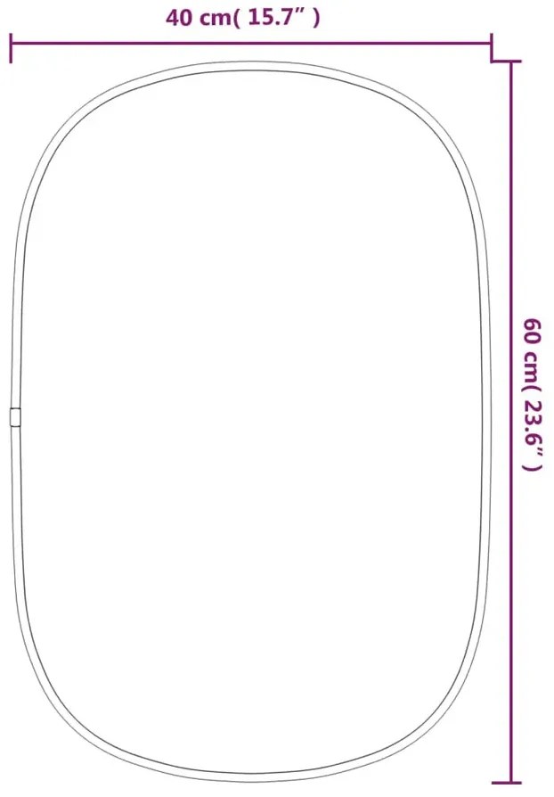 Lustro w nowoczesnej złotej ramie 60x40 cm M6-K31