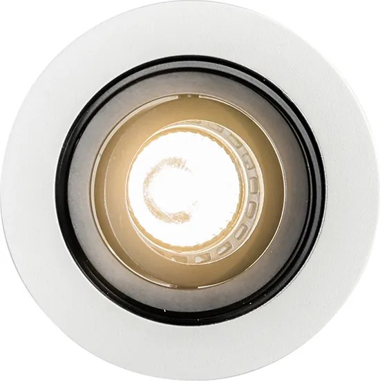 Inteligentny reflektor wpuszczany biały ze stalą z Wifi GU10 - Rondoo