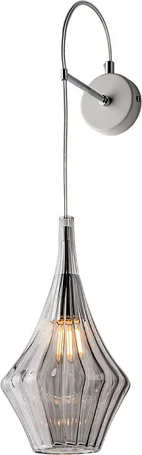 Kinkiet Zeus Iron z szarym szkłem pyreksowym 1 światło .14 P.21 BL270-AP1-GR