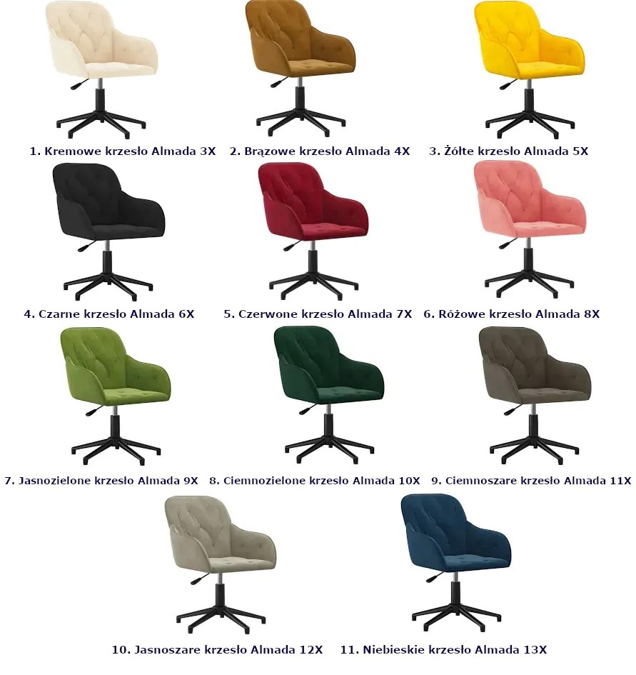 Niebieskie obrotowe krzesło biurowe D4-G06