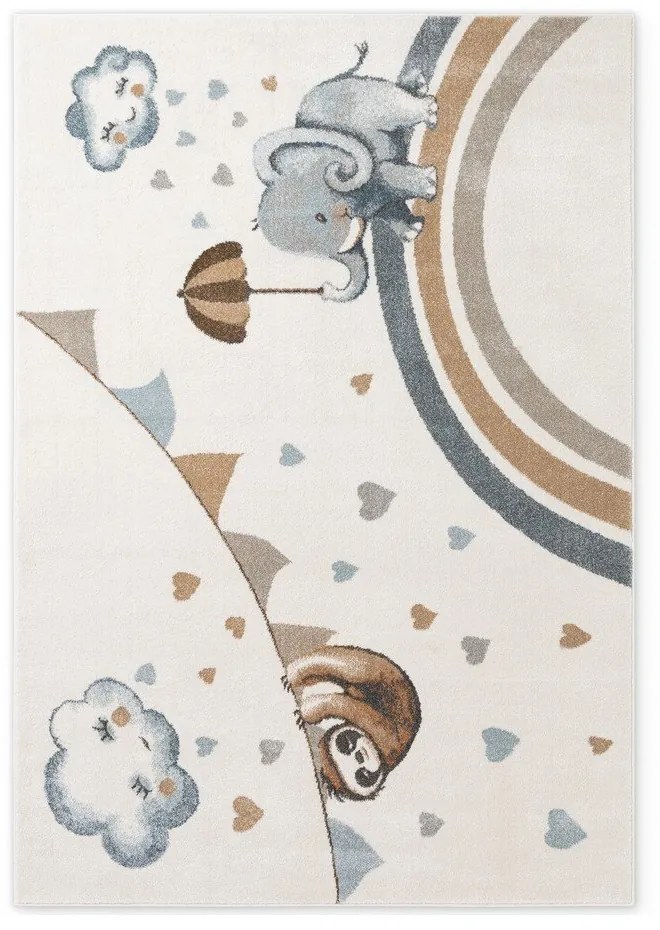 Kremowy dywan dziecięcy 120x170 cm Walk like an Elephant Rainy Party – Villeroy&Boch