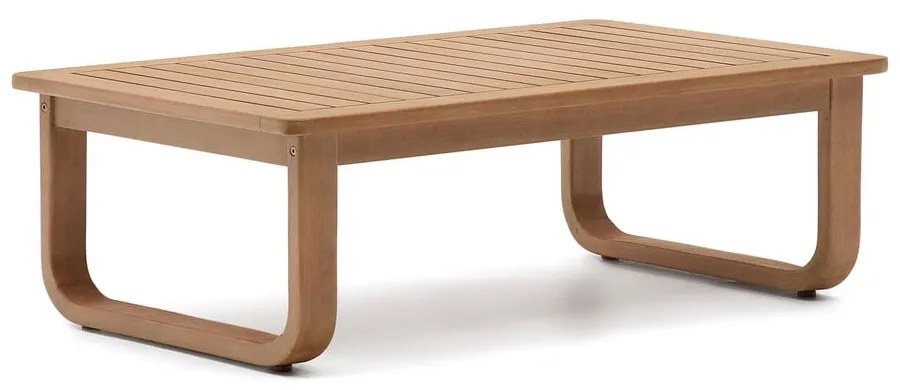 Stolik z litego drewna eukaliptusowego w naturalnym kolorze 60x100 cm Sacaleta – Kave Home