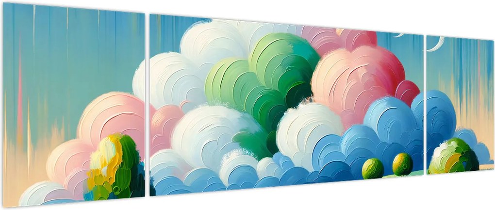 Obraz - Krajobraz z chmurą (170x50 cm)