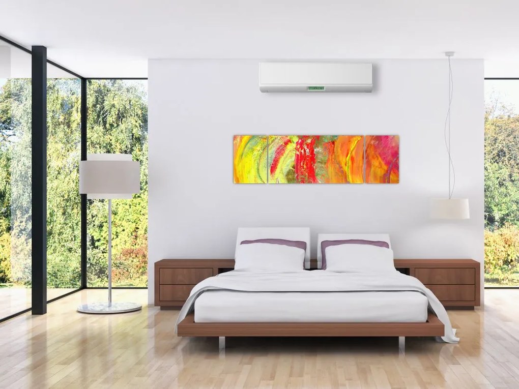 Obraz abstrakcji - malarstwo (170x50 cm)