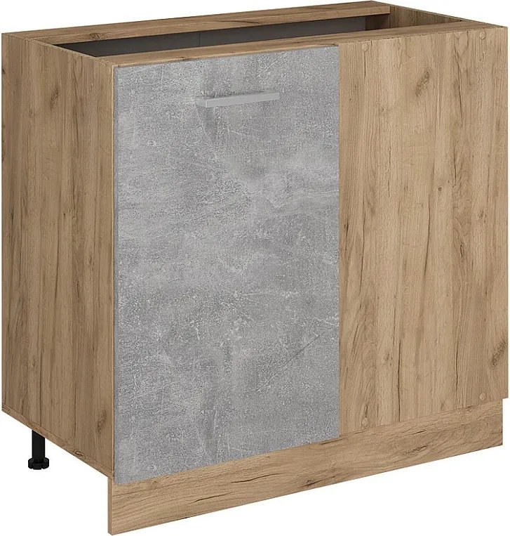 Szafka narożna beton 86x46x81.6 r-line