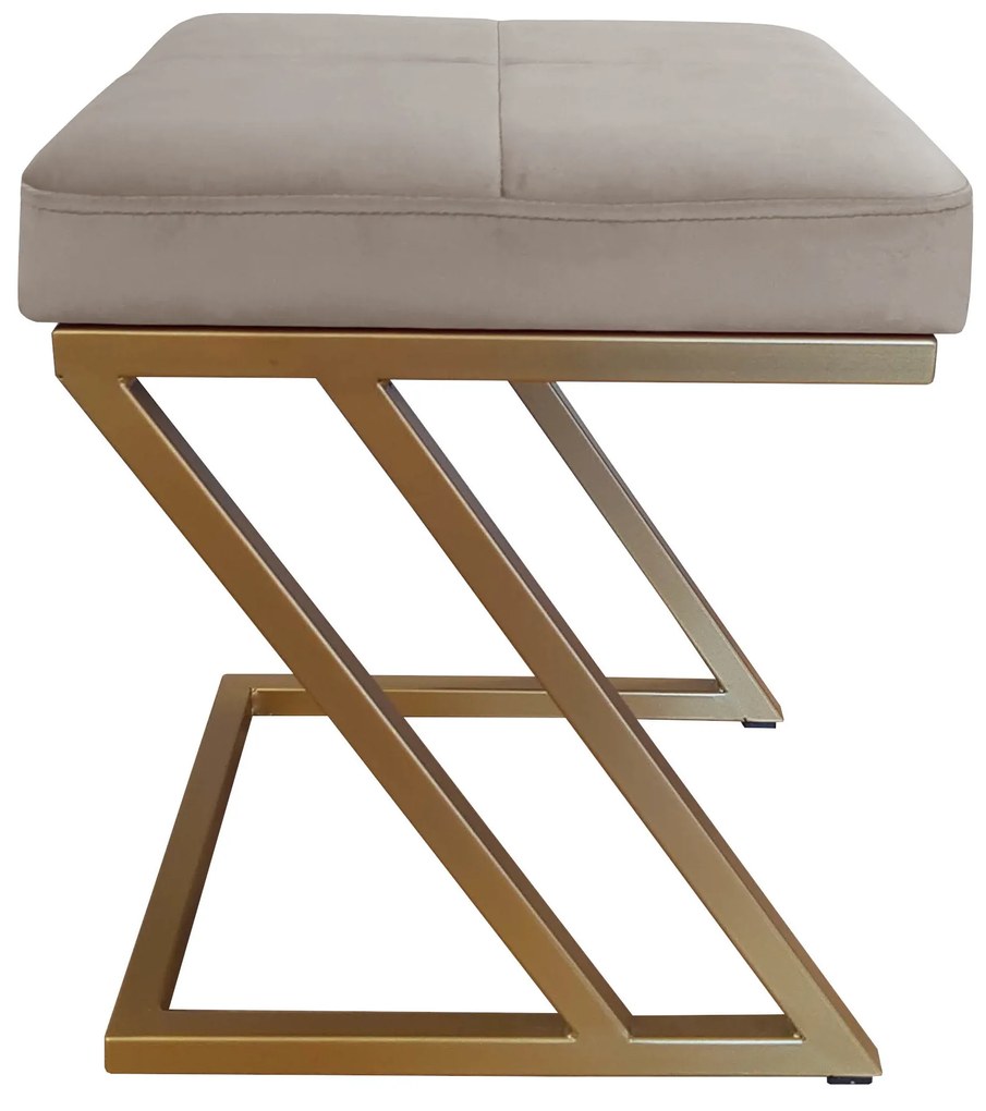 Pufa ZETA LOFT taboret podnóżek podstawa złota MG09