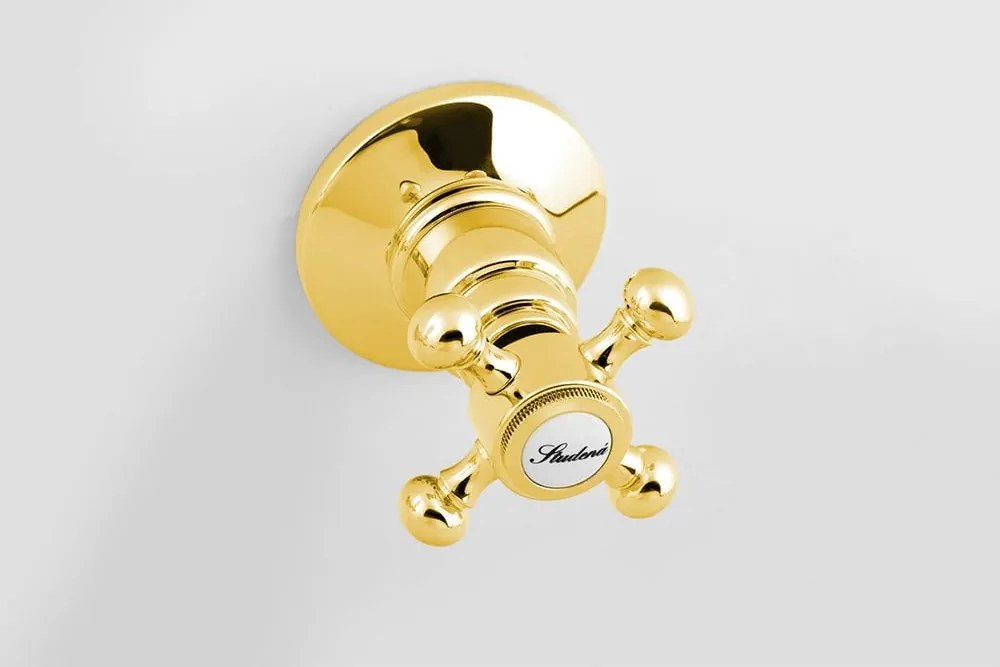 Bateria prysznicowa podtynkowa w kolorze złota (2 otwory) Antea – Sapho