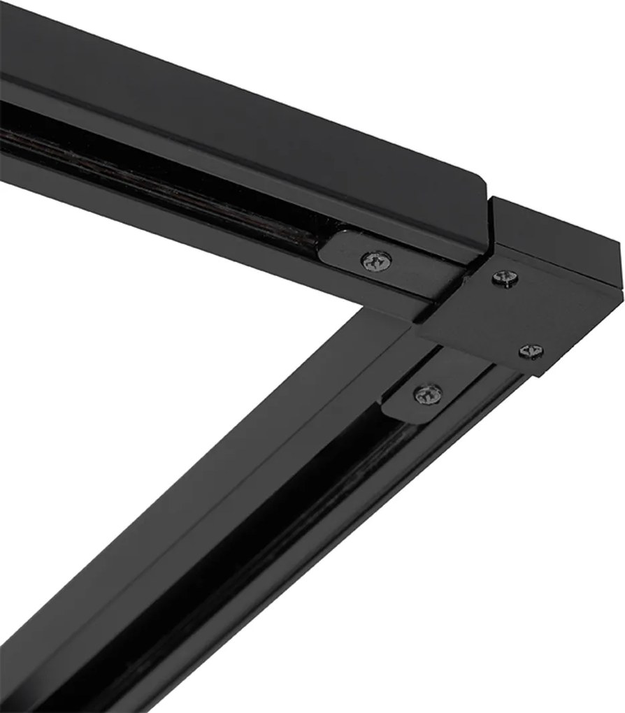 Nowoczesny system szynowy z 5 reflektorami czarny 1-fazowy - Iconic Suplux