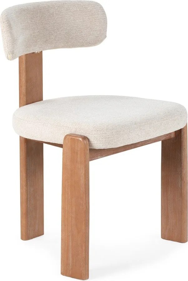 Kremowe tapicerowane krzesła zestaw 2 szt. Nadia – MOME