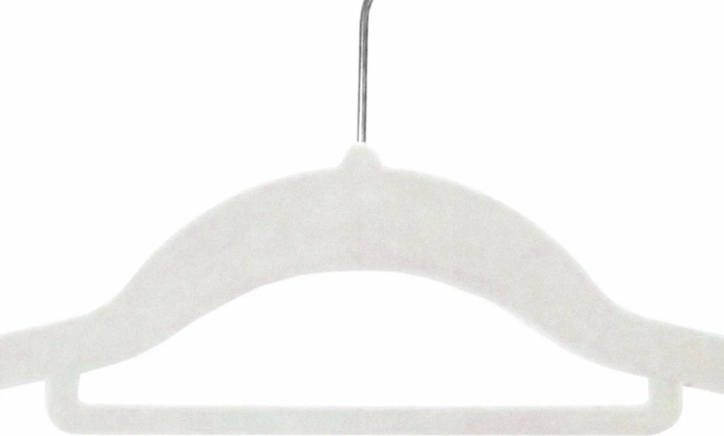 Zestaw wieszaków welurowych MAGIC VELVET 20 szt. białe