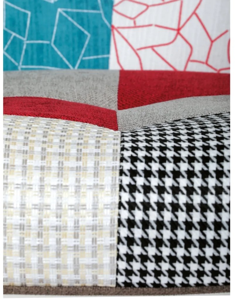 Fotel bujany PW2, patchwork
