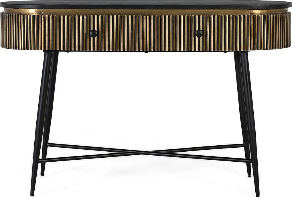 Drewniany stolik konsolowy 120 cm w stylu klasycznym i nowoczesnym - 77x120x40