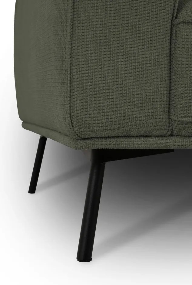 Ciemnozielony narożnik z tkaniny szenilowej (prawostronny/w kształcie litery L) Amsterdam – Scandic