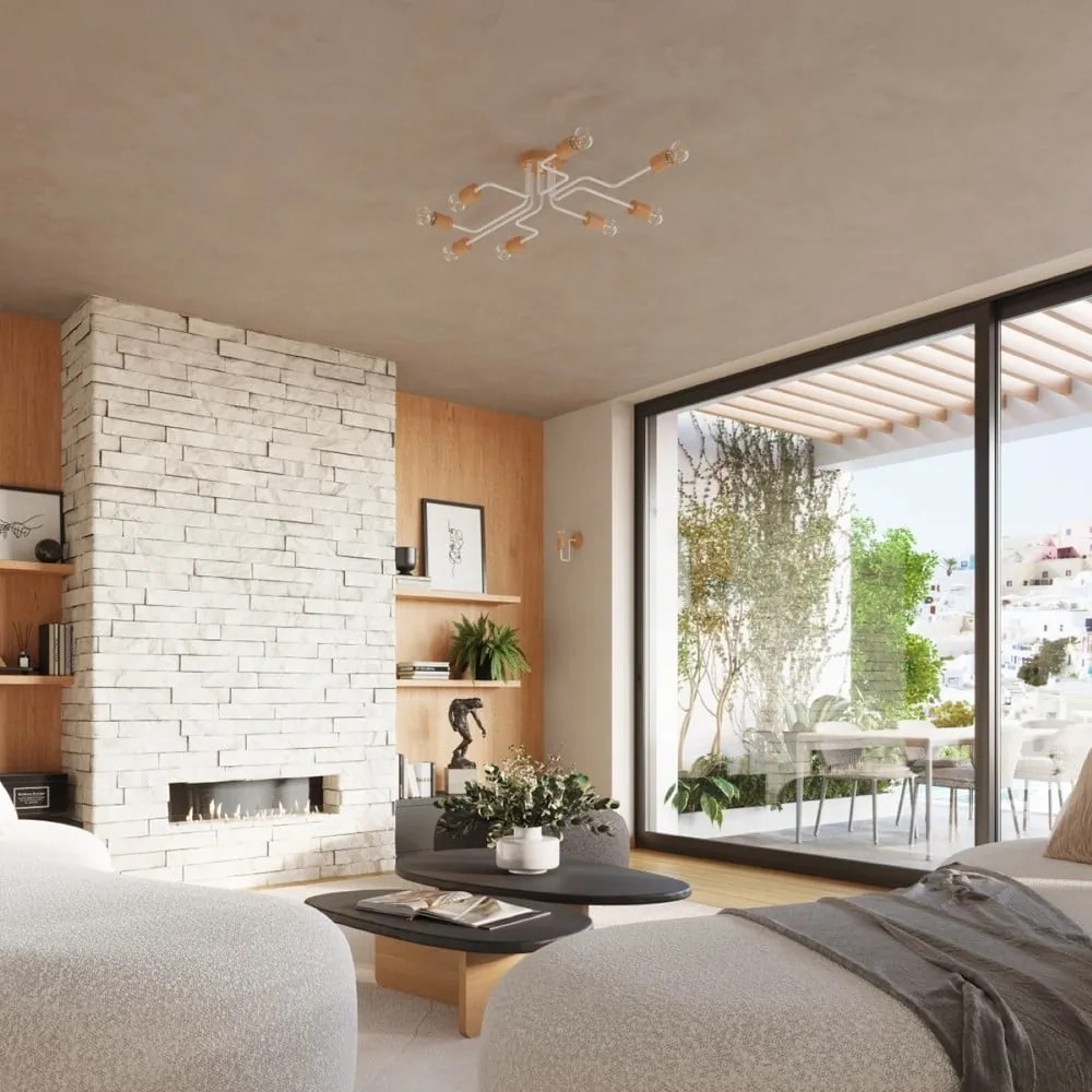 Lampa sufitowa w naturalnym kolorze 58x85 cm Dazzle – Sollux