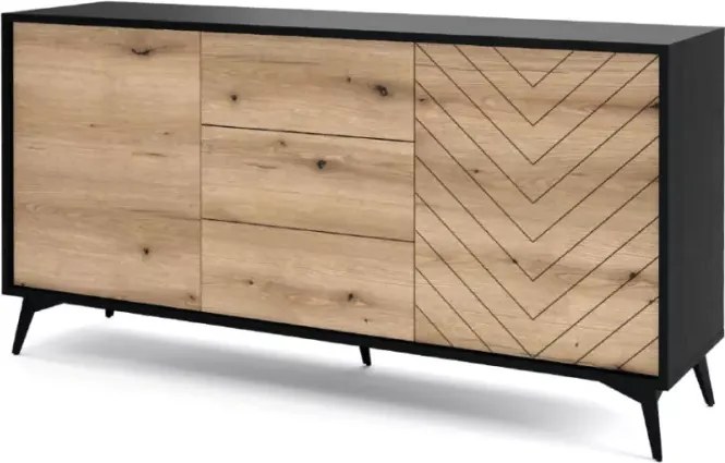Komoda Fitelia z szufladami – nowoczesna komoda do salonu loft, push to open