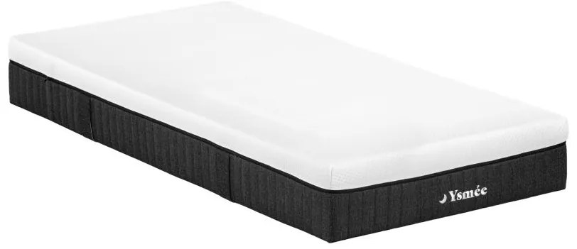 Zestaw 90 x 190 cm stelaż uniwersalny + materac o grub. 21 cm z 5-strefowymi sprężynami kieszeniowymi - CIDORA marki YSMÉE