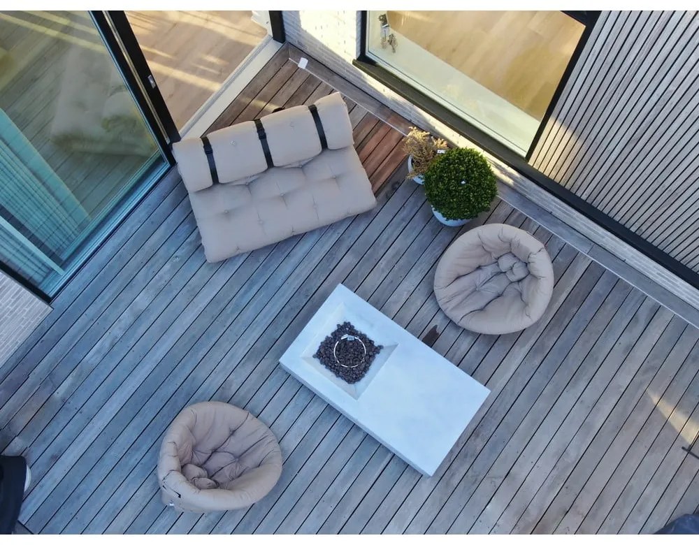 Biały fotel rozkładany odpowiedni na zewnątrz Karup Design OUT™ Nido White