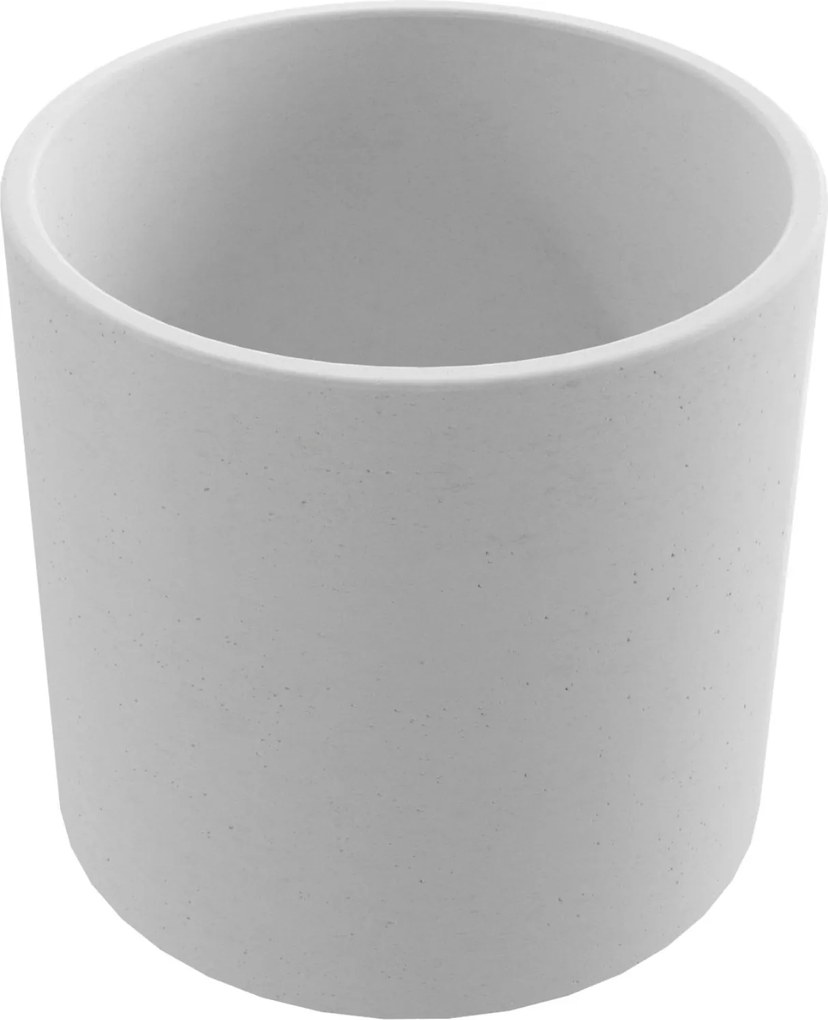 Umywalka betonowa nablatowa okrągła bez otworu na baterię 41 x 40 cm BENE | różne kolory : Kolor - Biały (beton)