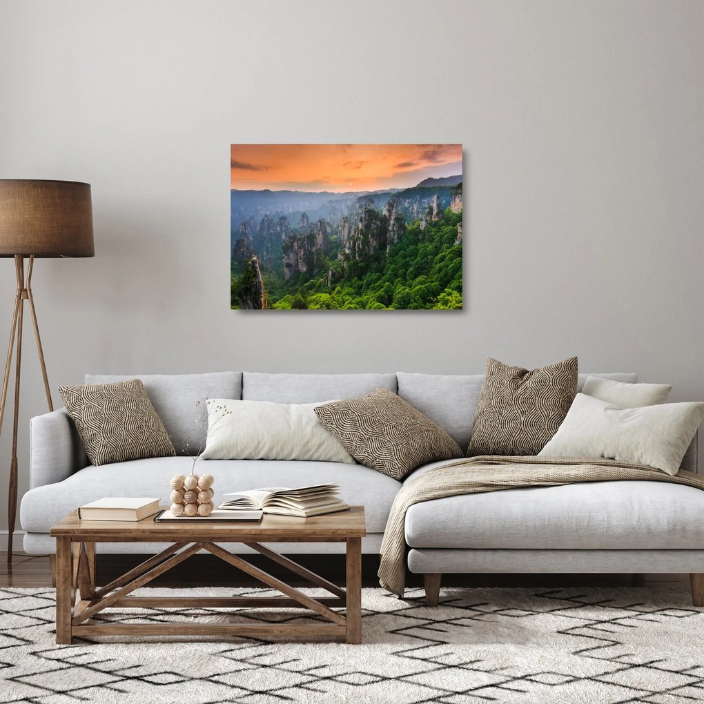 Obraz na szkle - Narodowy Park Leśny Zhangjiajie (70x50 cm)