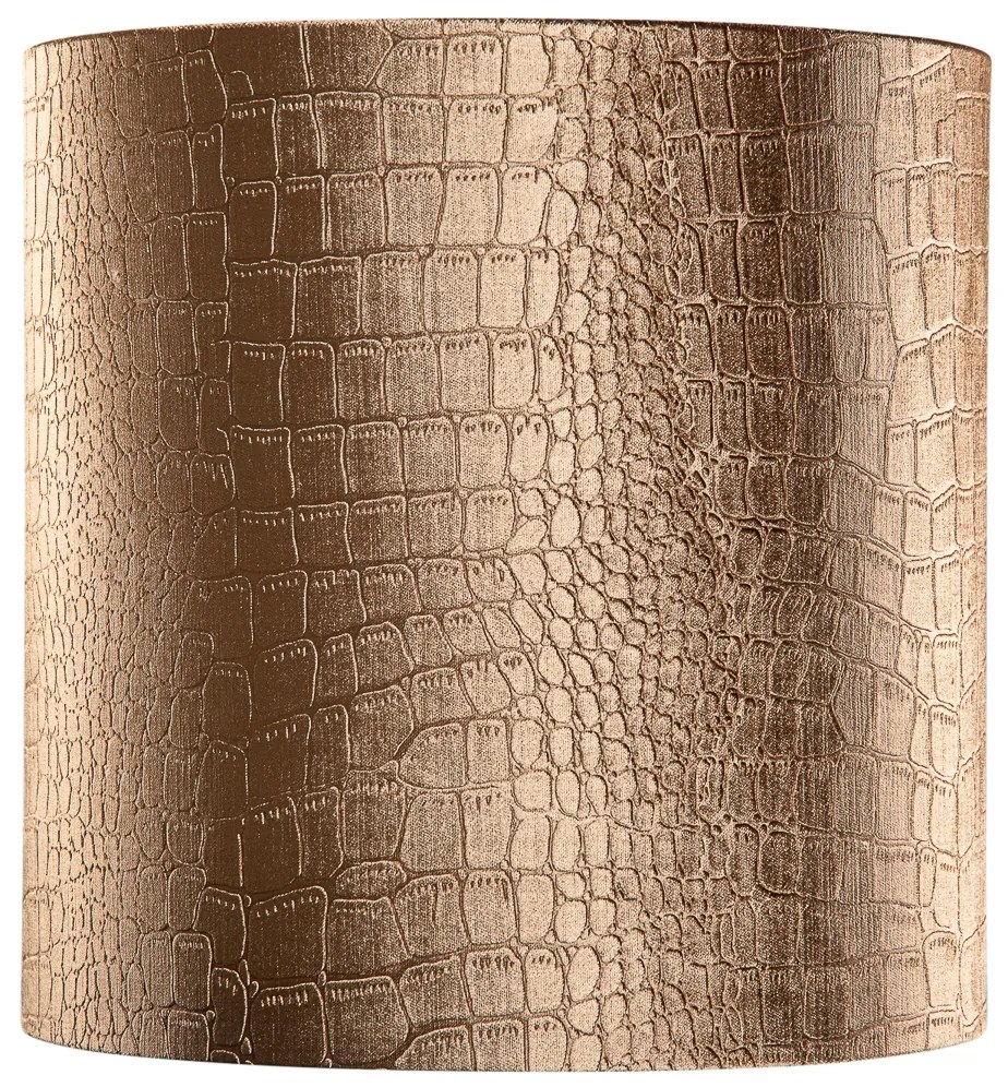 Abażur welurowy w designie krokodyla ze złotym wnętrzem 40/40/40