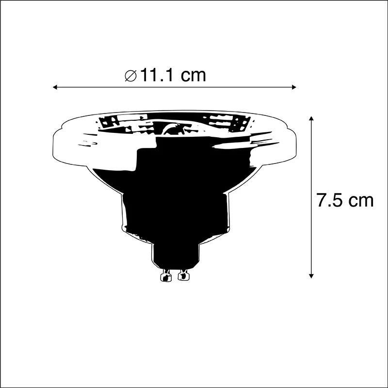 Zestaw 5 żarówek LED GU10 ściemnialnych AR111 11W 810lm 2700K