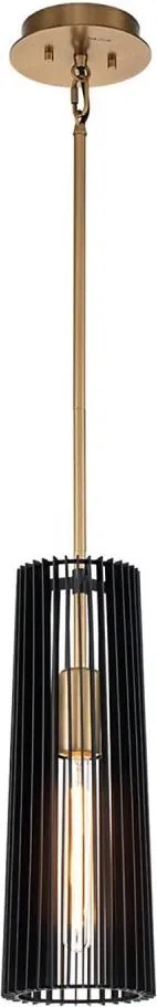 Quintiesse QN-LINARA-P-BK - Lampa wisząca na pręcie LINARA 1xE27/60W/230V czarny/złoty