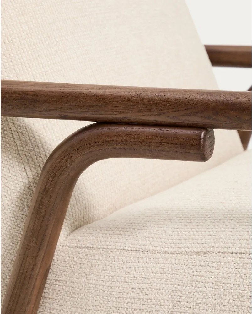 Beżowy fotel z tkaniny szenilowej Sylo – Kave Home