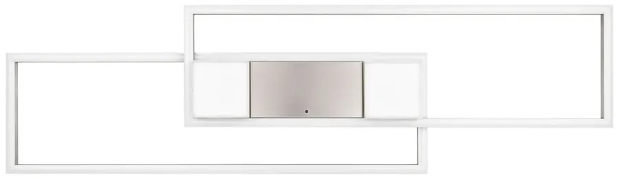Lampa sufitowa LED ze zdalnym sterowaniem i ściemniaczem w kolorze srebra 28x100 cm Albany – Trio