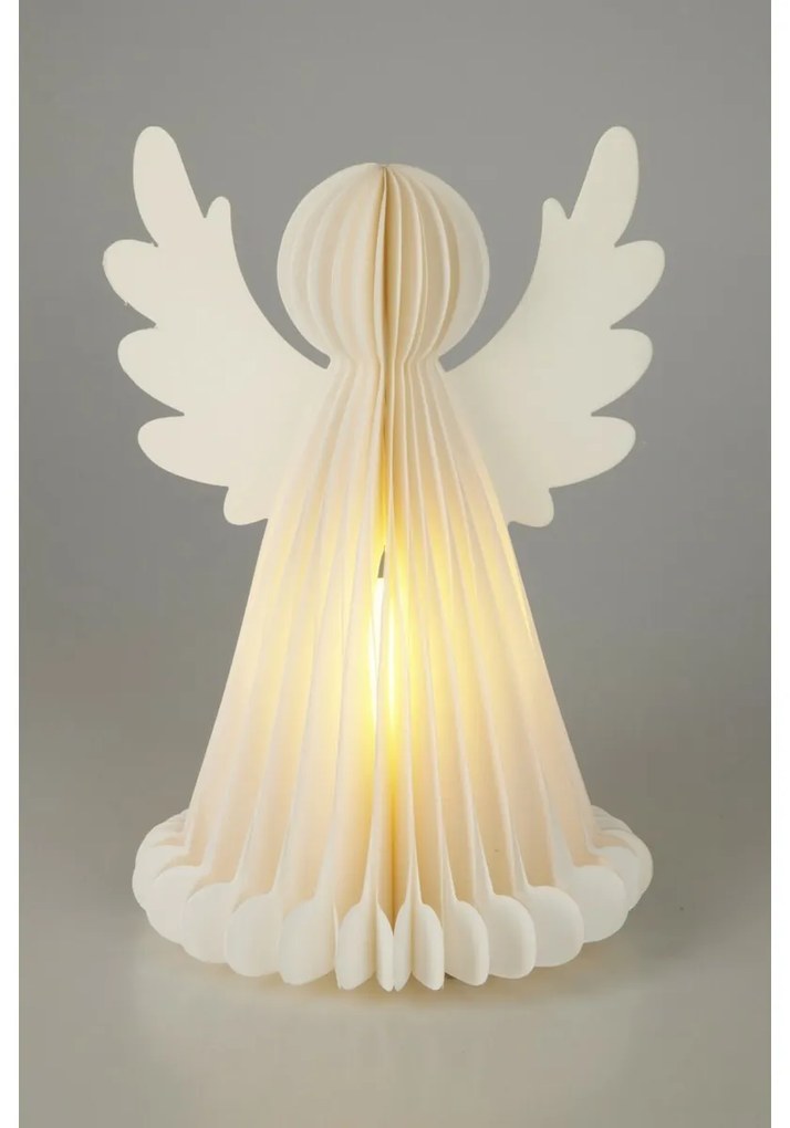 Świąteczna dekoracja świetlna Anioł, 28 cm, 6 diod LED, na baterie, timer