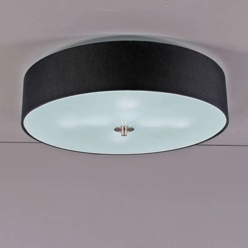 Rustykalna lampa sufitowa czarna 50 cm - Drum Nowoczesny Oswietlenie wewnetrzne