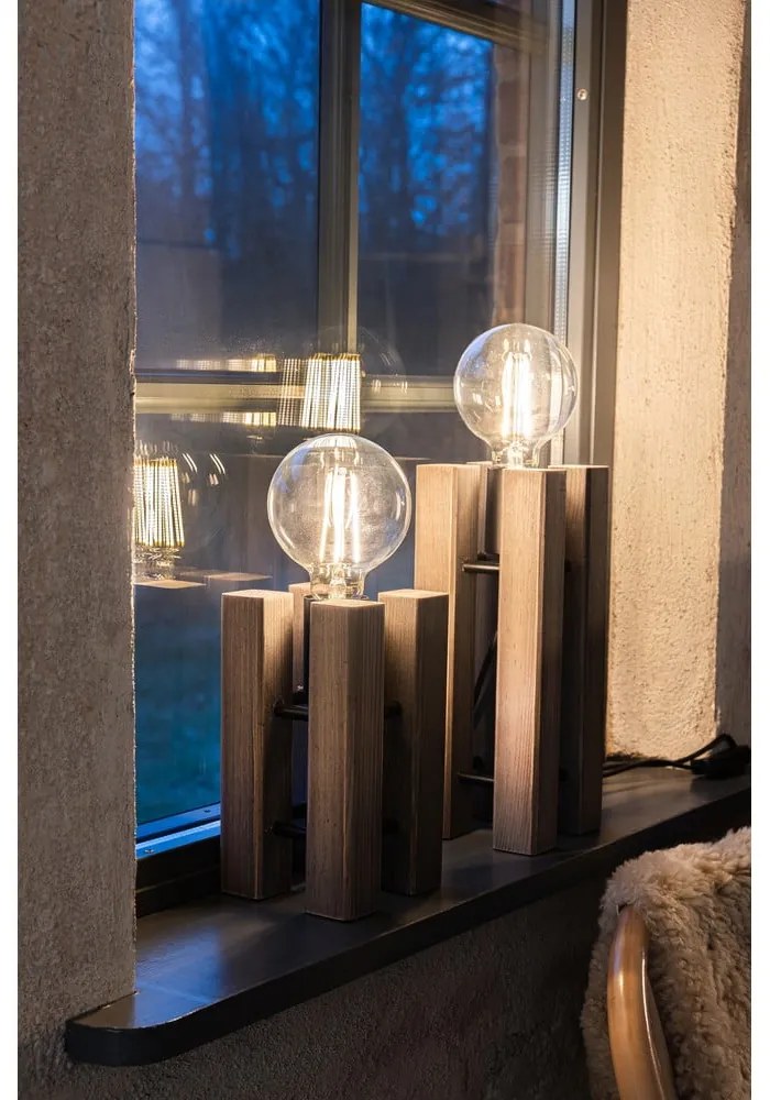 Jasnobrązowa lampa stołowa (wysokość 28 cm) Lodge – Markslöjd