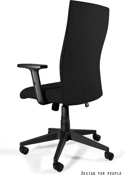 Krzesło biurowe z regulowanymi podłokietnikami Black on Black Plus czarne