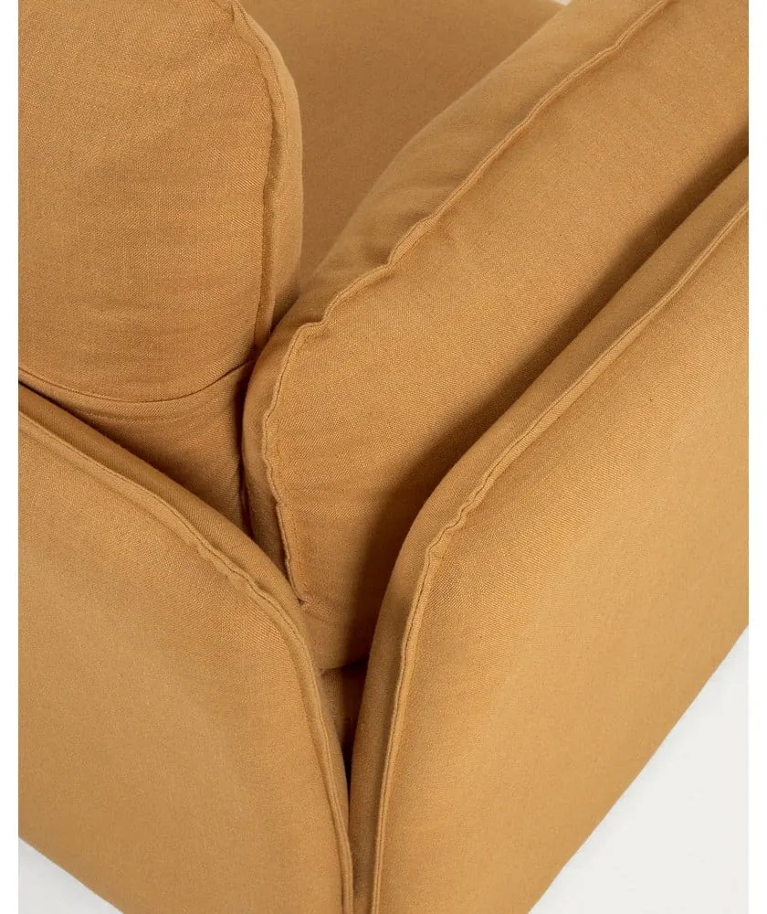 Musztardowa rozkładana sofa 210 cm Tanit – Kave Home