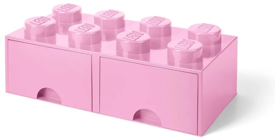 Jasnoróżowy pojemnik z 2 szufladami LEGO®