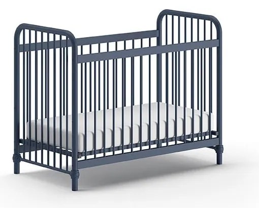 Niebieskie metalowe łóżeczko 60x120 cm BRONXX – Vipack