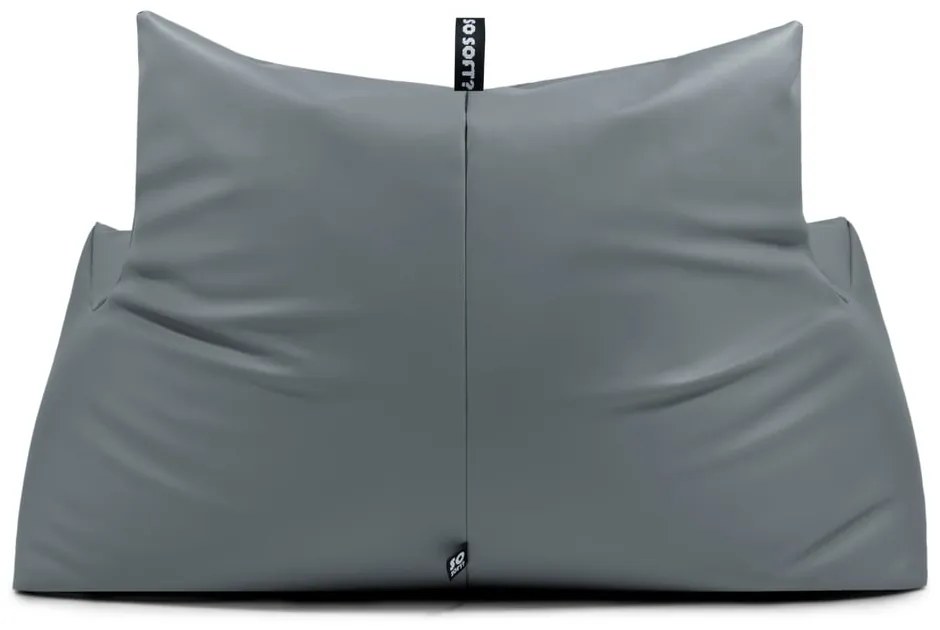 Szary worek do siedzenia z imitacji skóry Icy Sofa – So Soft?