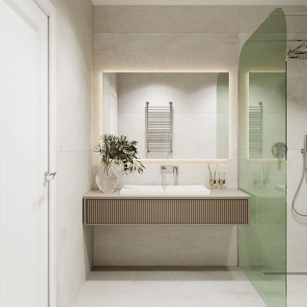 Ścianka prysznicowa WALK IN zielona 8mm MOLIS green square MASSI | rożne rozmiary : Kolor profili kabiny - złoty, Szerokość ścianki - 90 cm , Typ montażu - WALK in FIX (Do ściany)