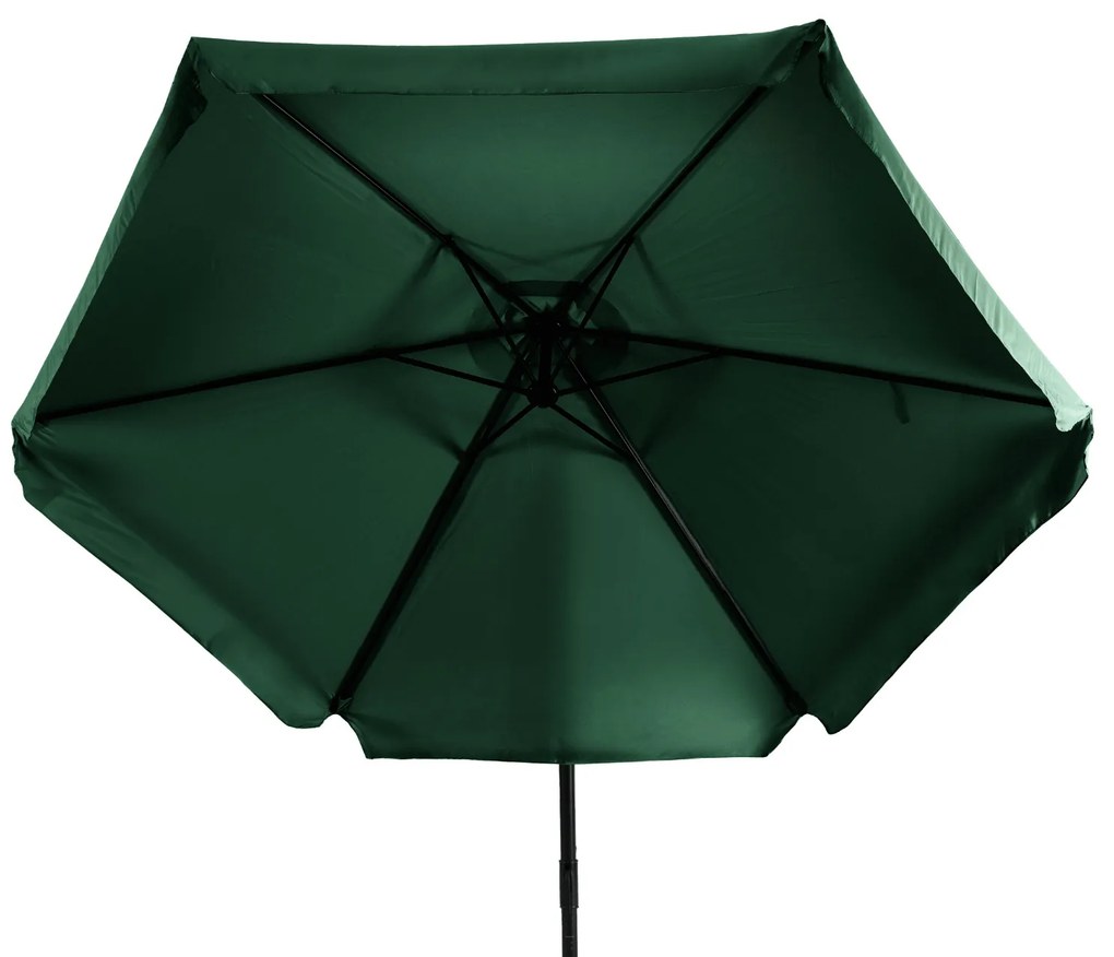 Parasol Ogrodowy Składany AKRON 300 cm Zielony Regulowany Na Taras